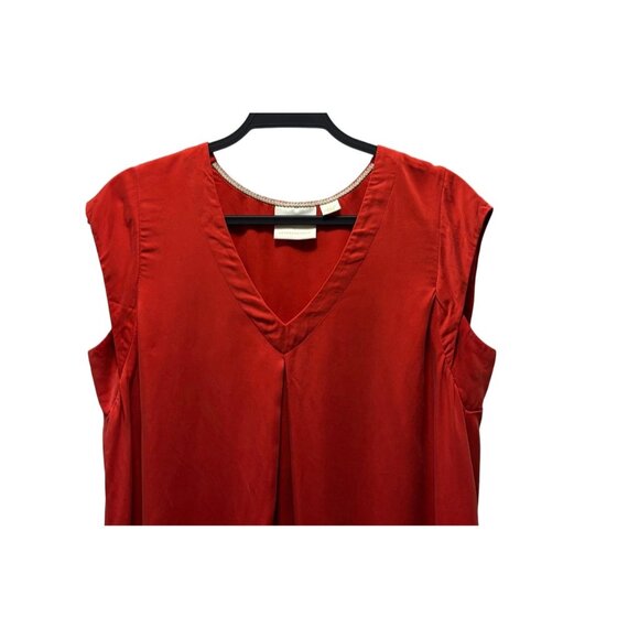 Maeve By Anthropologie Ally Cupro Tunic Top V-Neck Sleeveless Size M - Picture 5 of 8